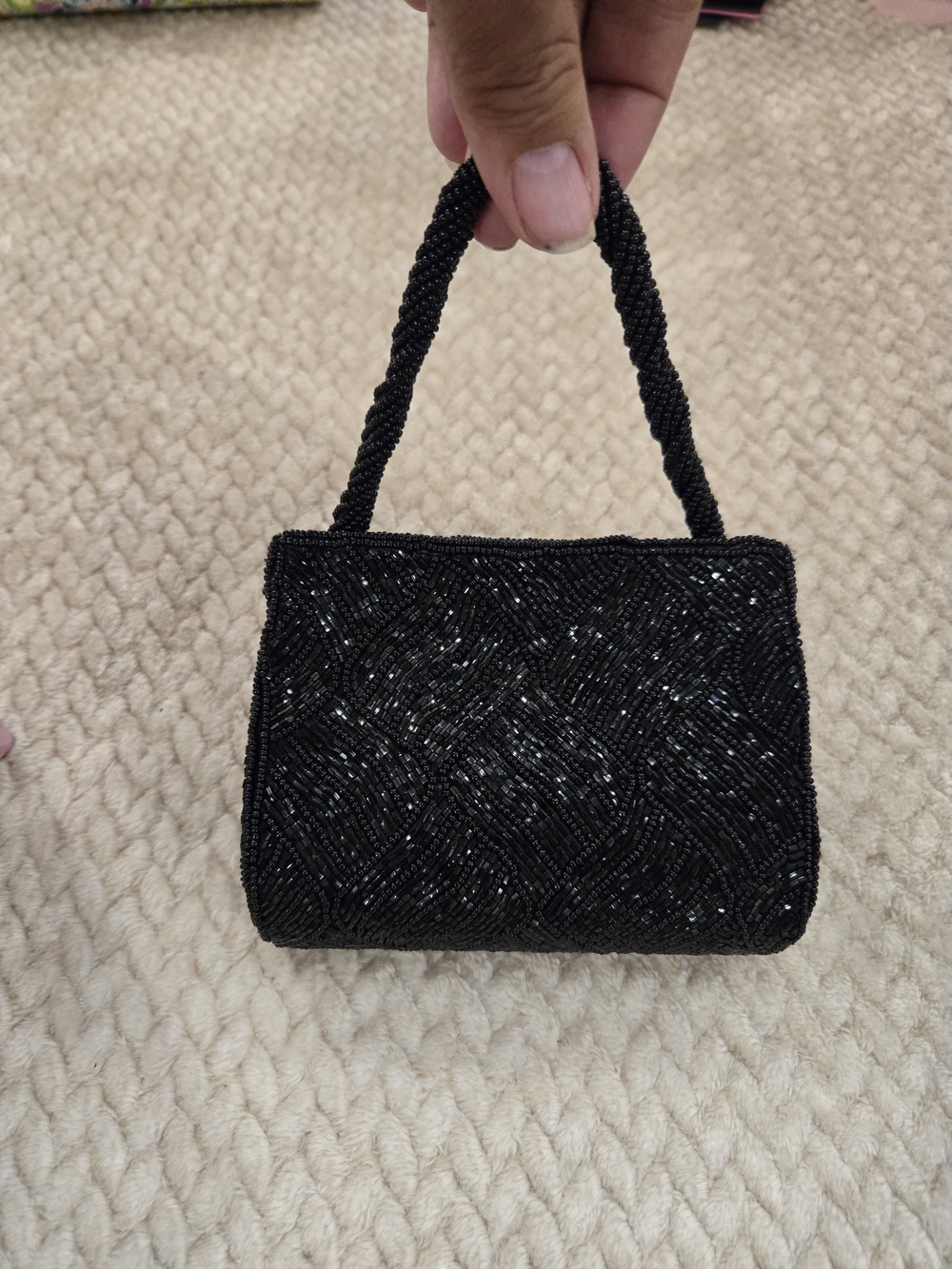 Cache Black Beaded Shoulder Bag - Picture 3 of 12